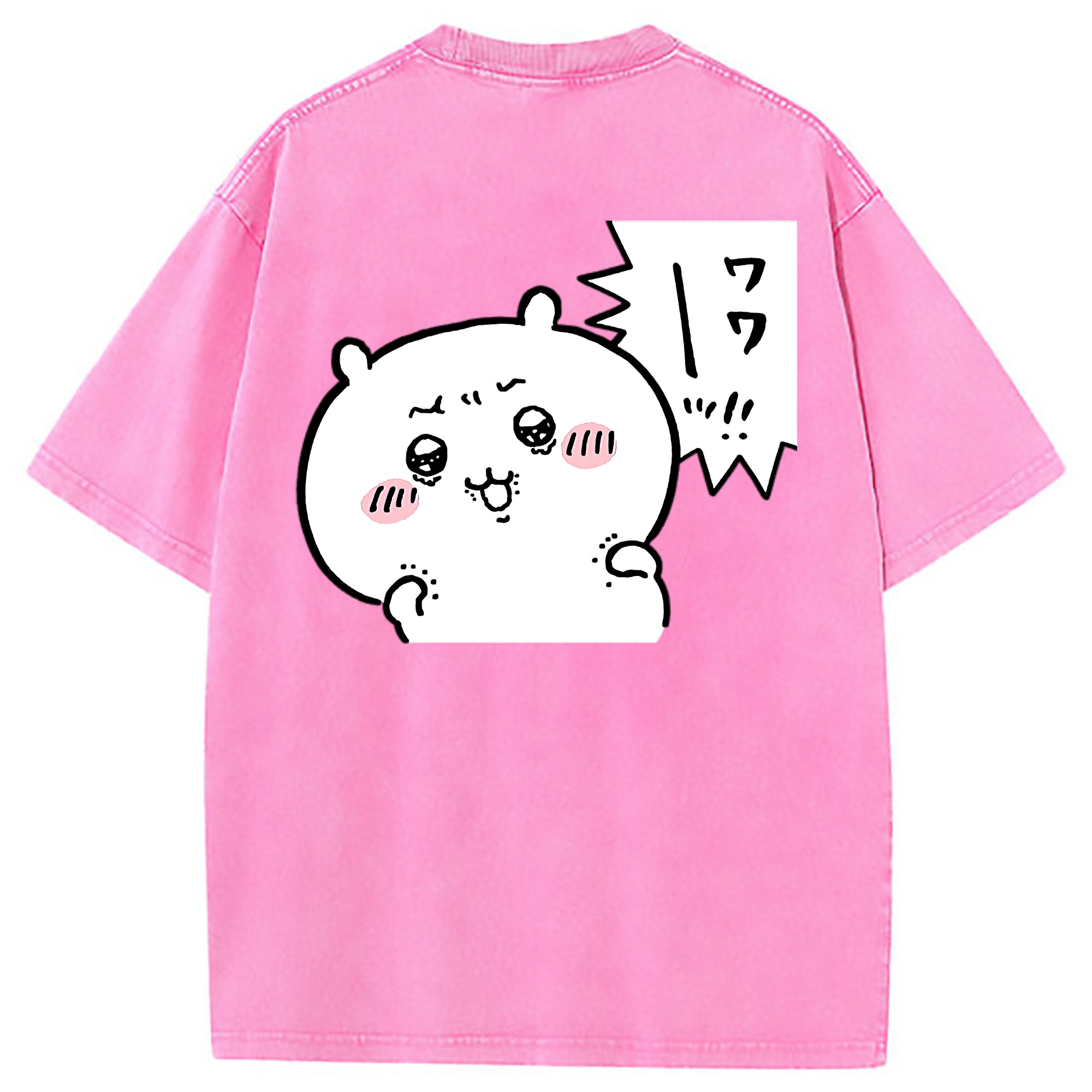 （画像用） ちいかわ ちいかわ Chii-kawa chiikawa 綿100% ヴィンテージ風 半袖Tシャツ（背面プリント）